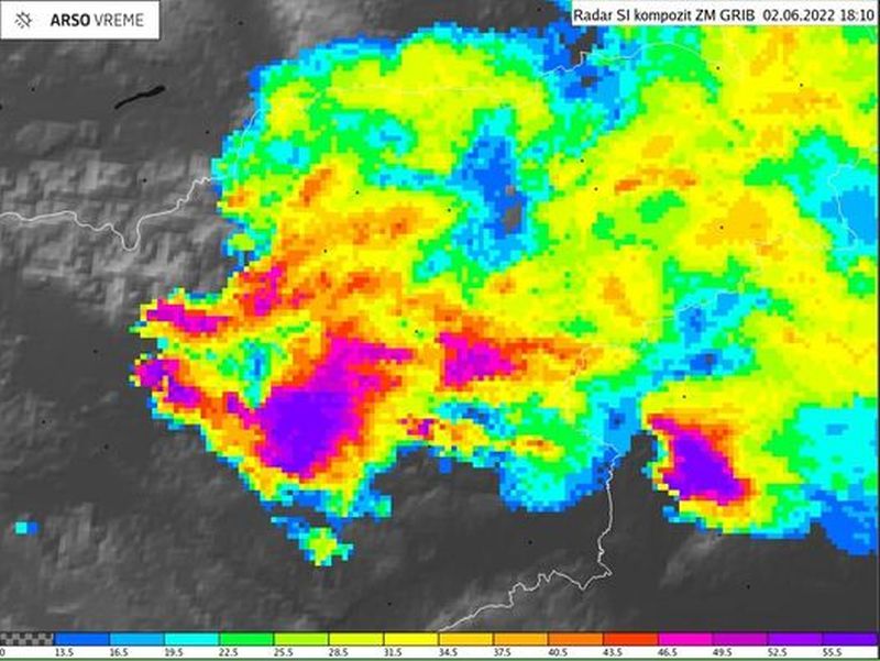 radarska slika padavin